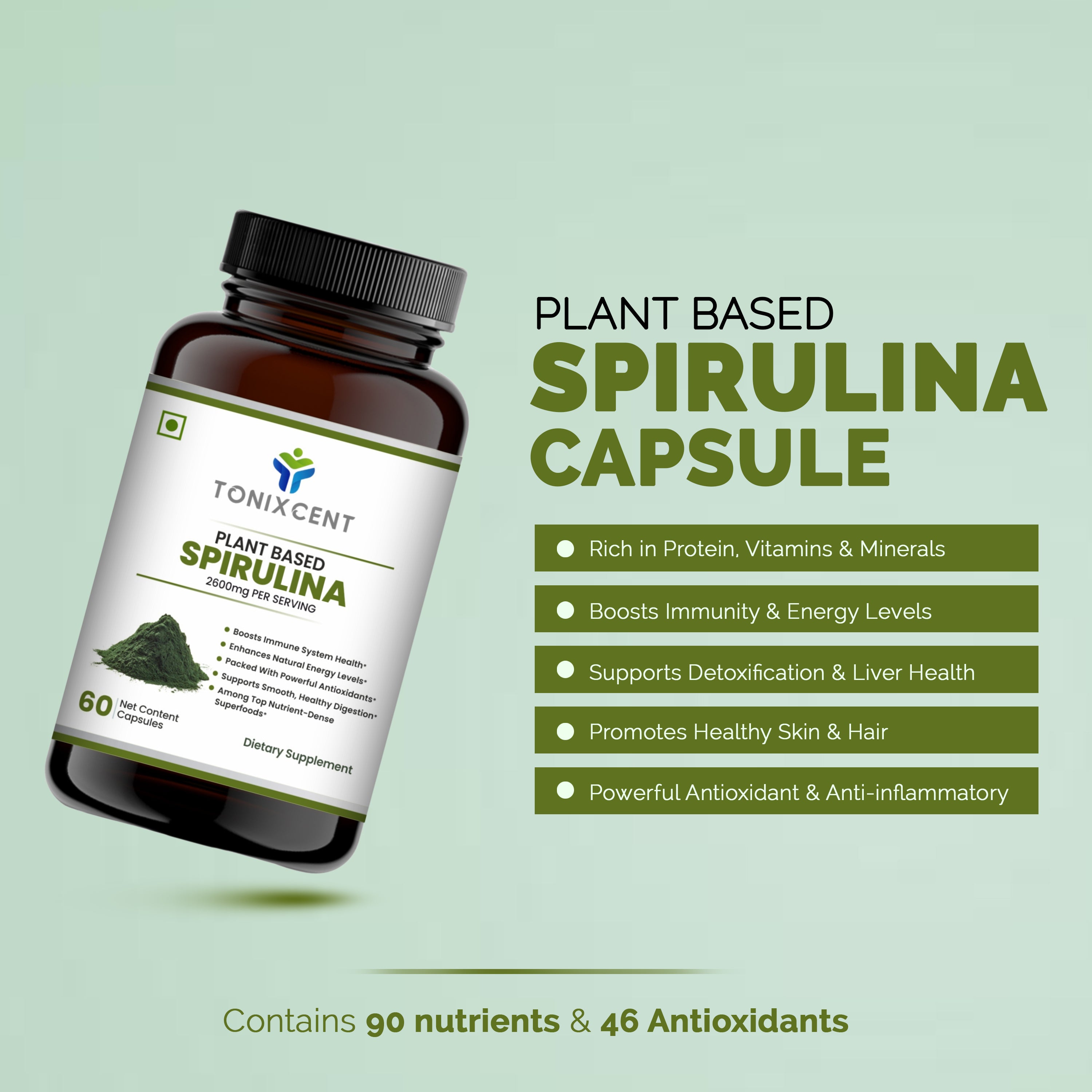 TONIXCENT Spirulina Tablets