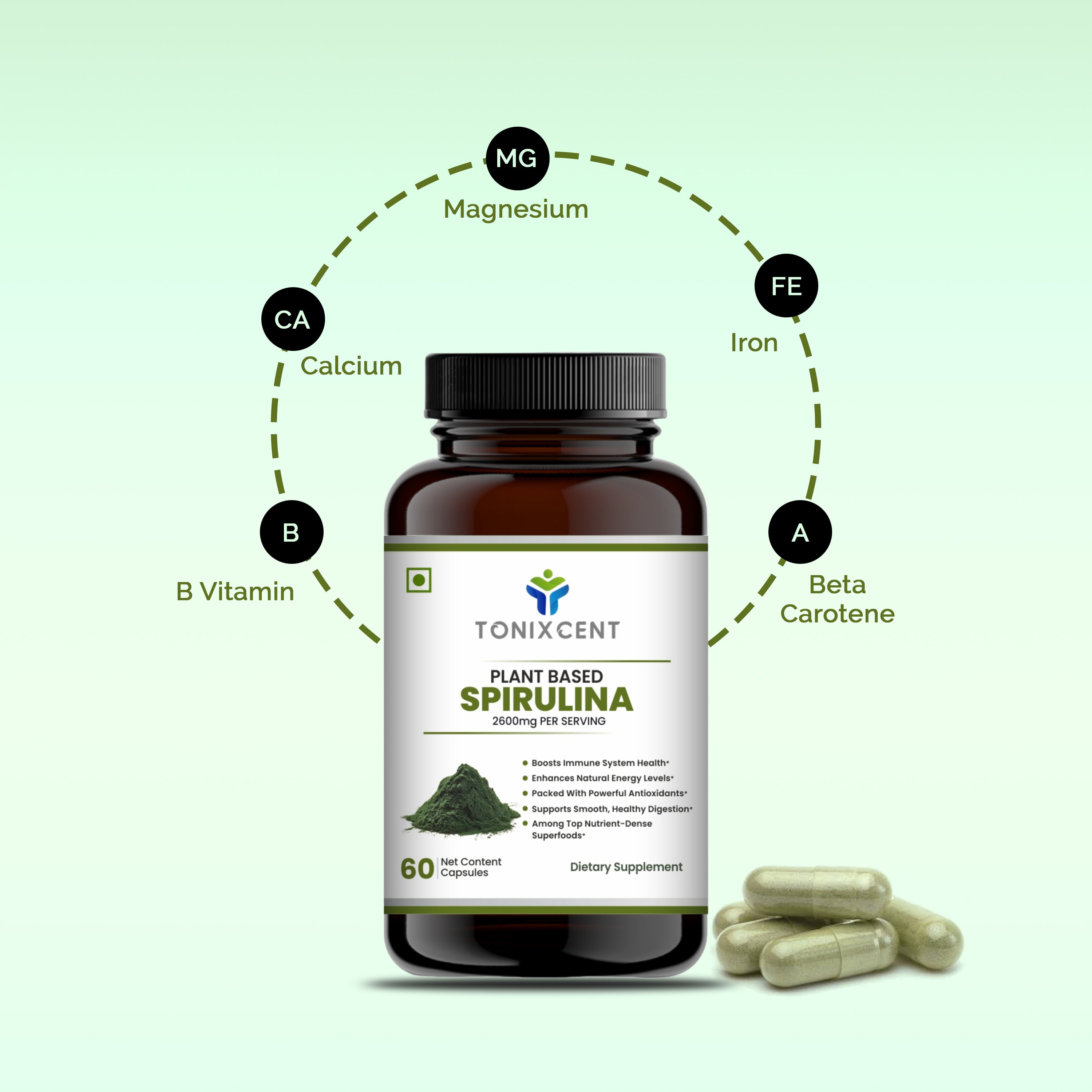 TONIXCENT Spirulina Tablets