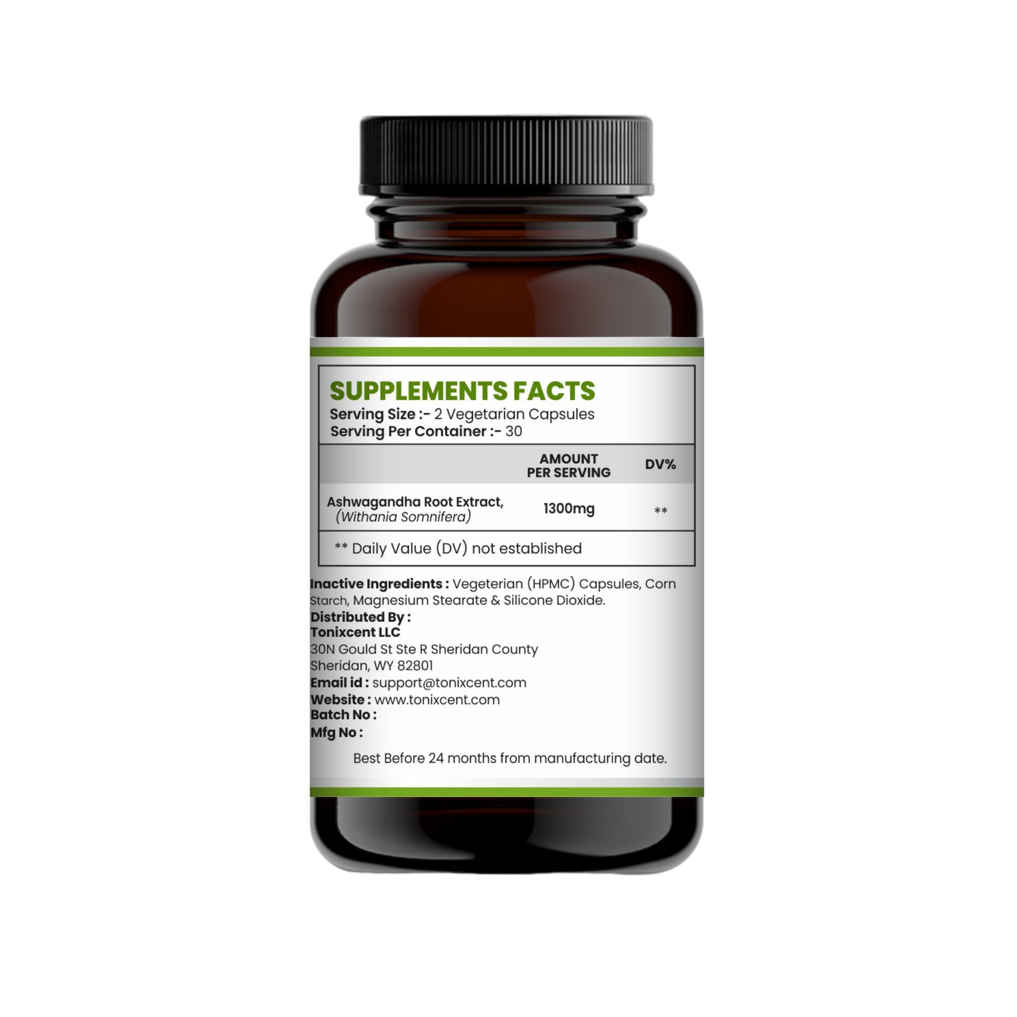 TONIXCENT Ashwagandha Capsules