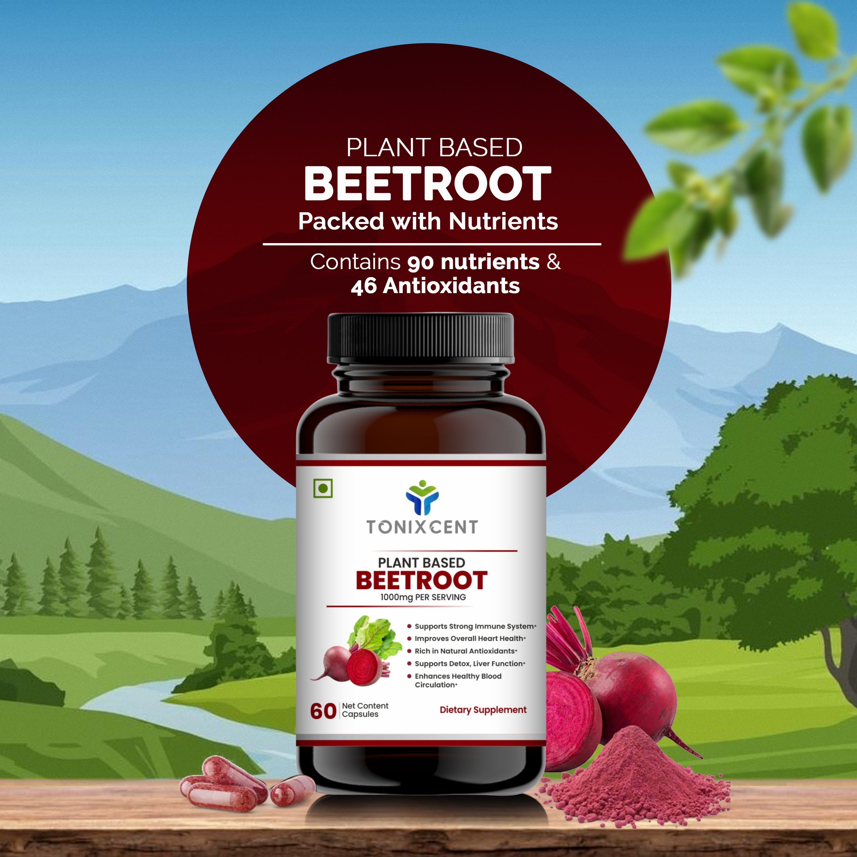 TONIXCENT Beetroot Capsules