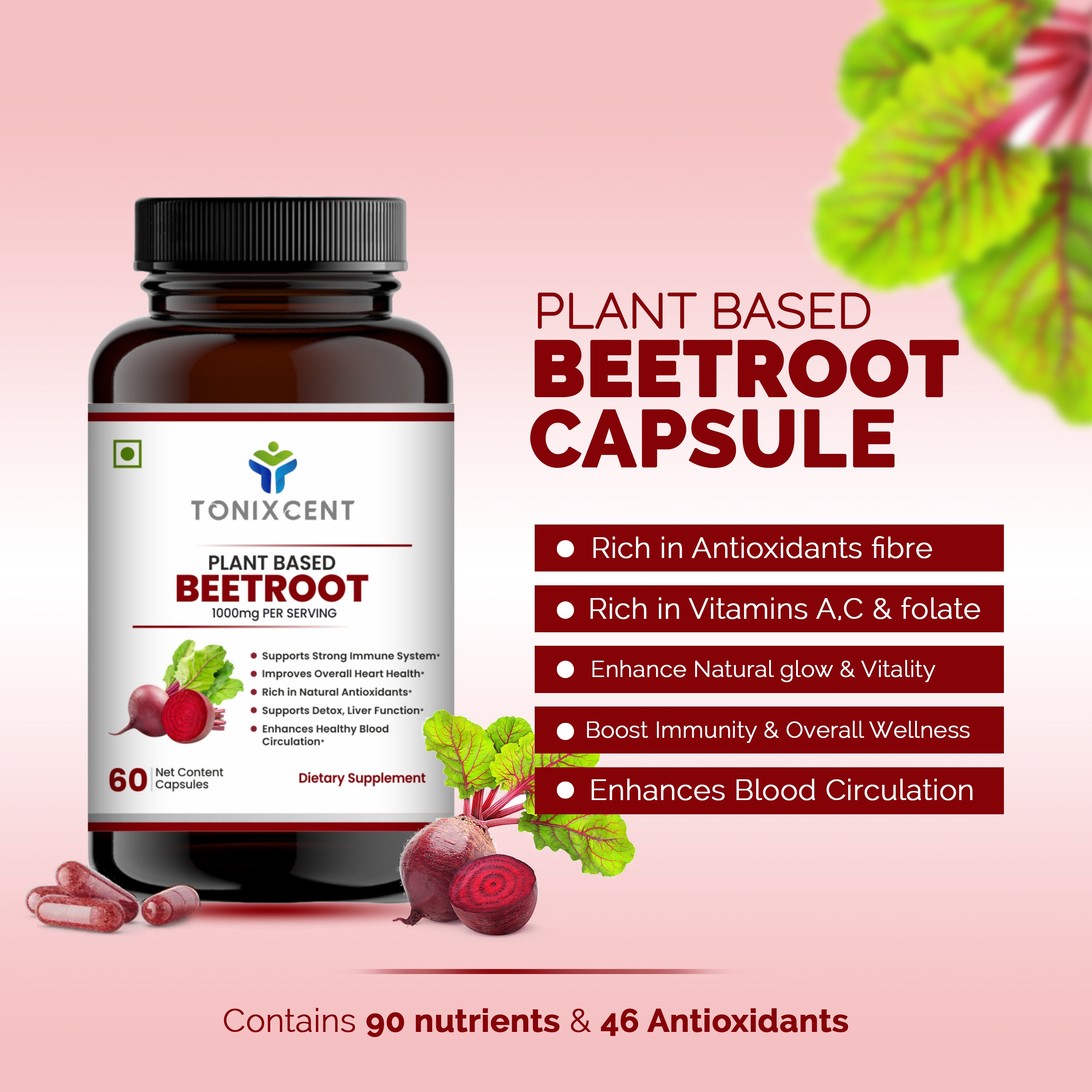TONIXCENT Beetroot Capsules