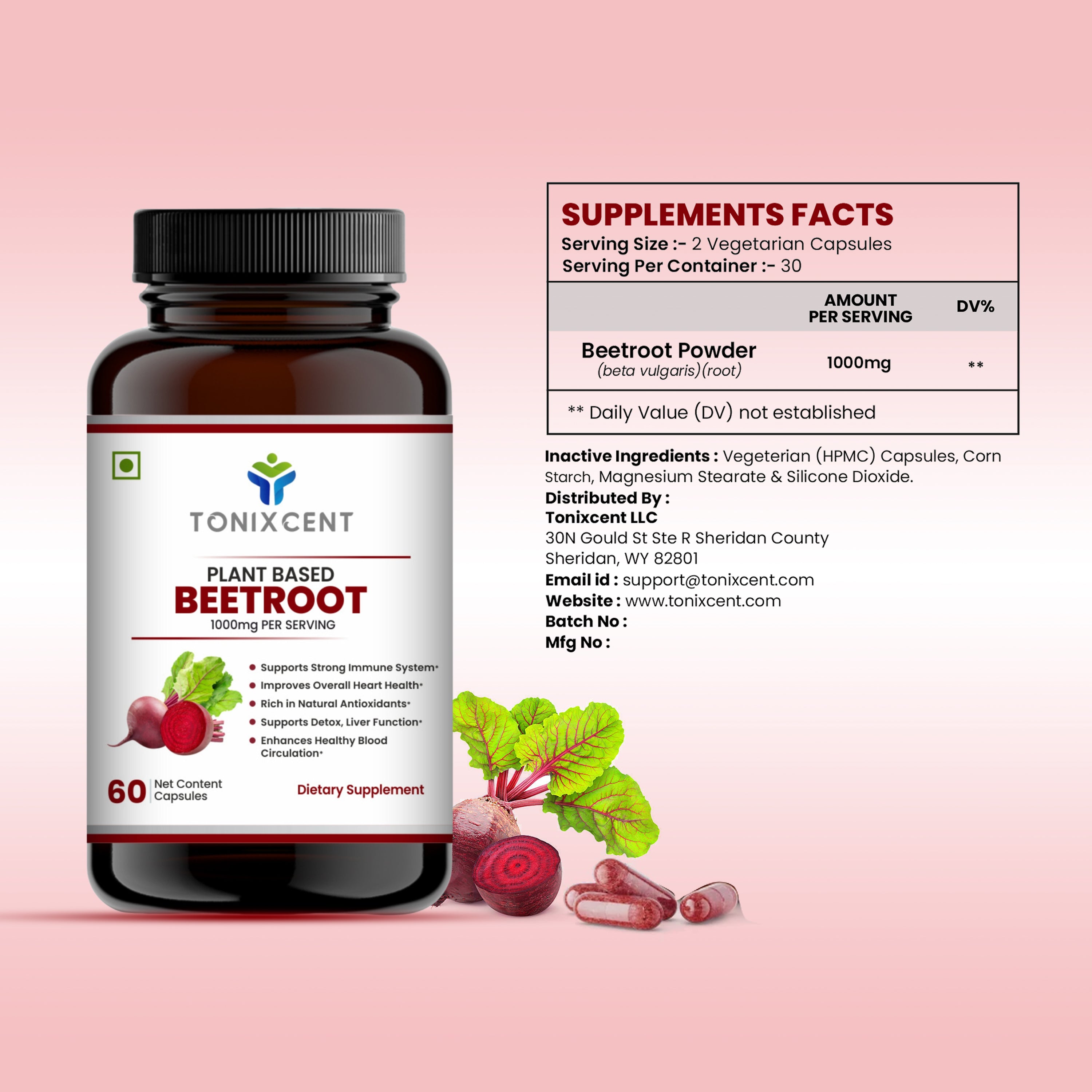 TONIXCENT Beetroot Capsules