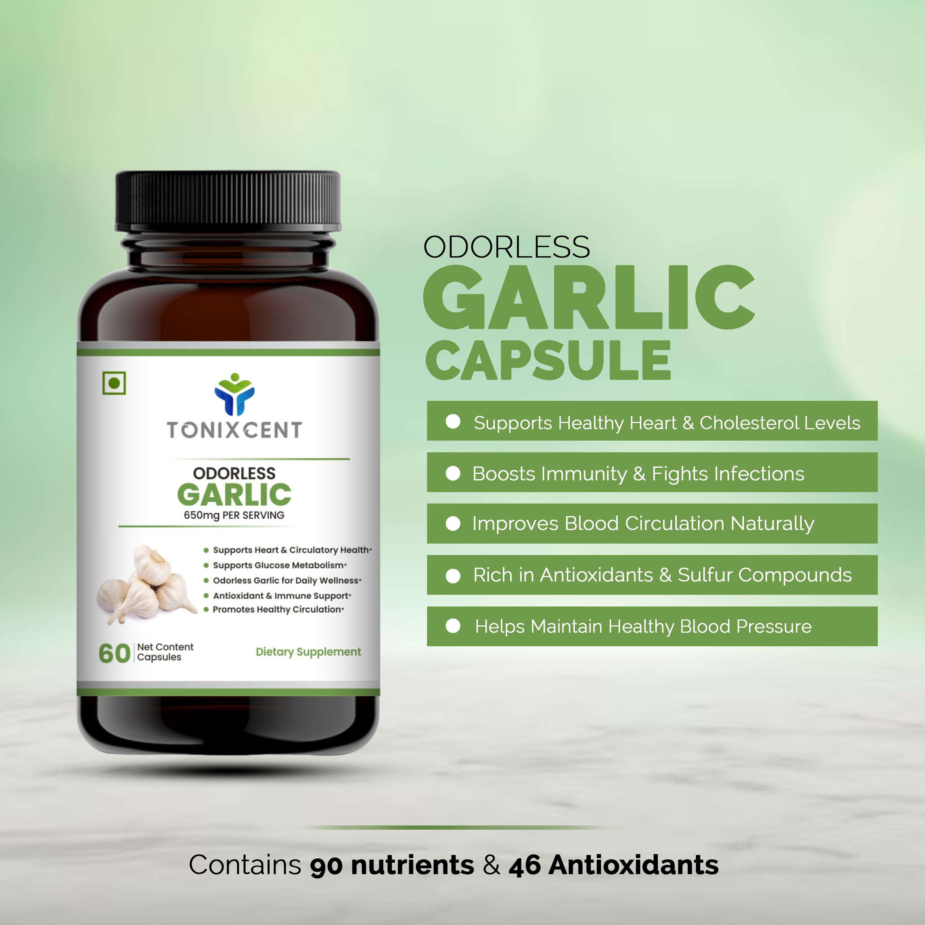 TONIXCENT Garlic Extract Capsules