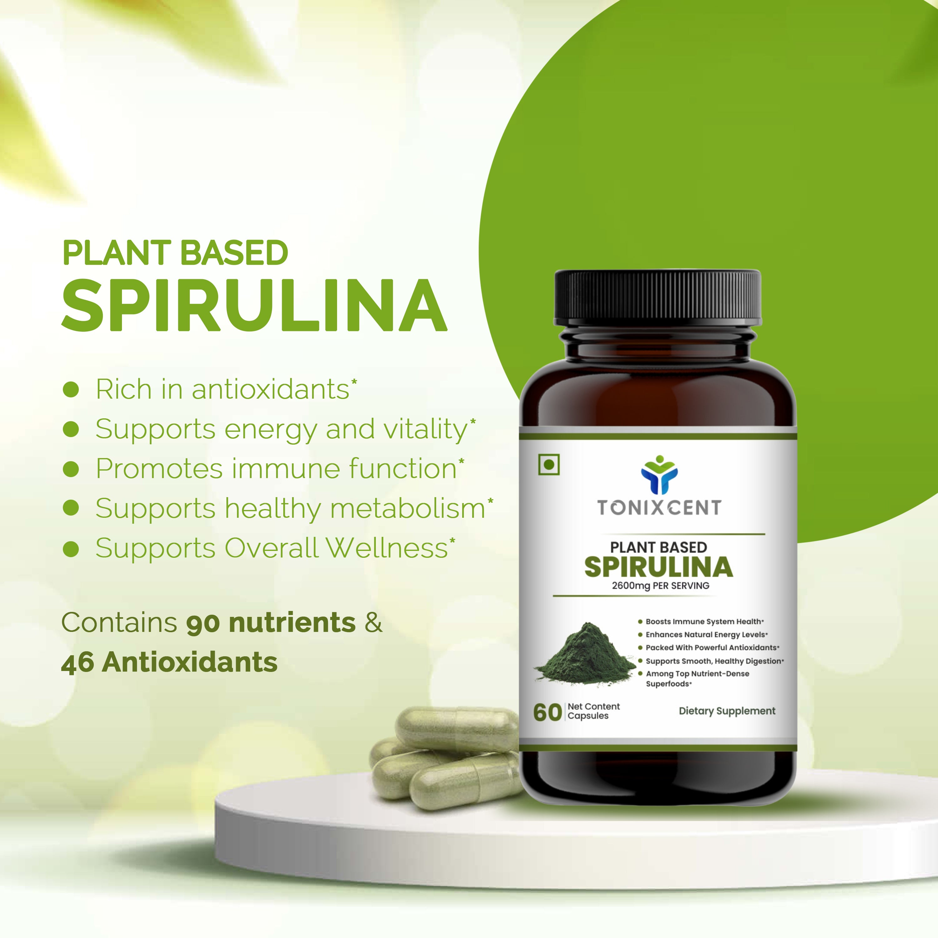 TONIXCENT Spirulina Tablets