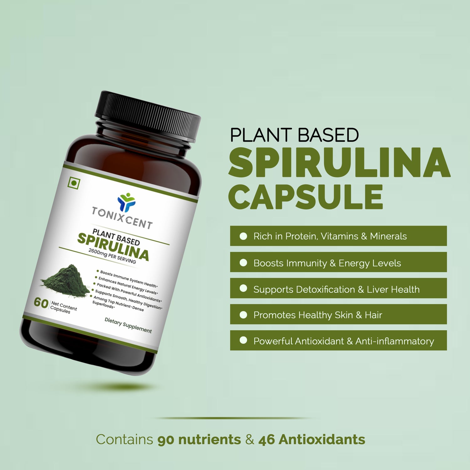 TONIXCENT Spirulina Tablets