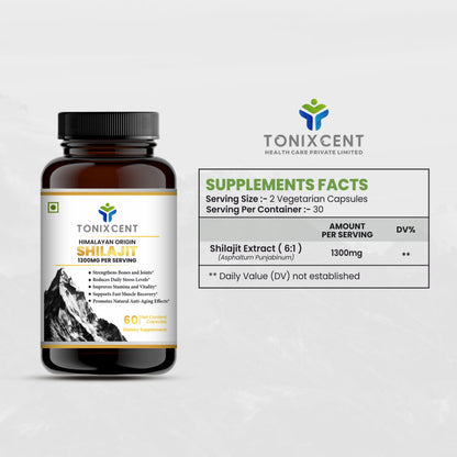 TONIXCENT Shilajit Extract Capsules