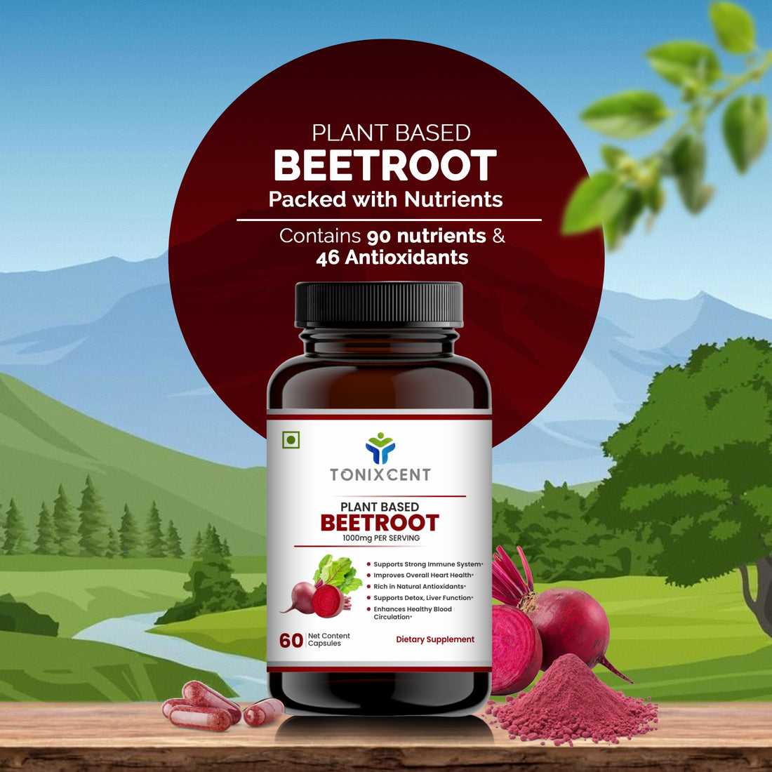 TONIXCENT Beetroot Capsules
