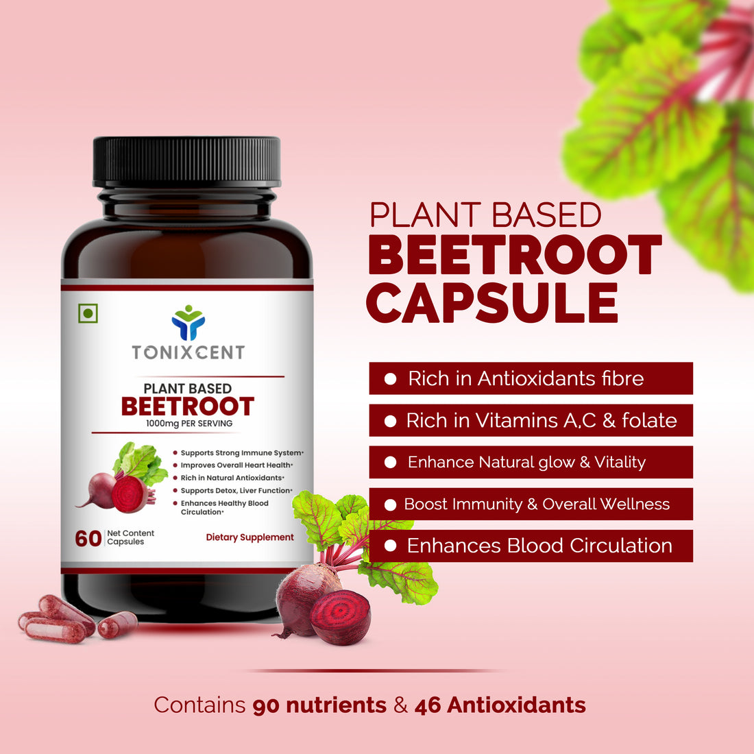 TONIXCENT Beetroot Capsules