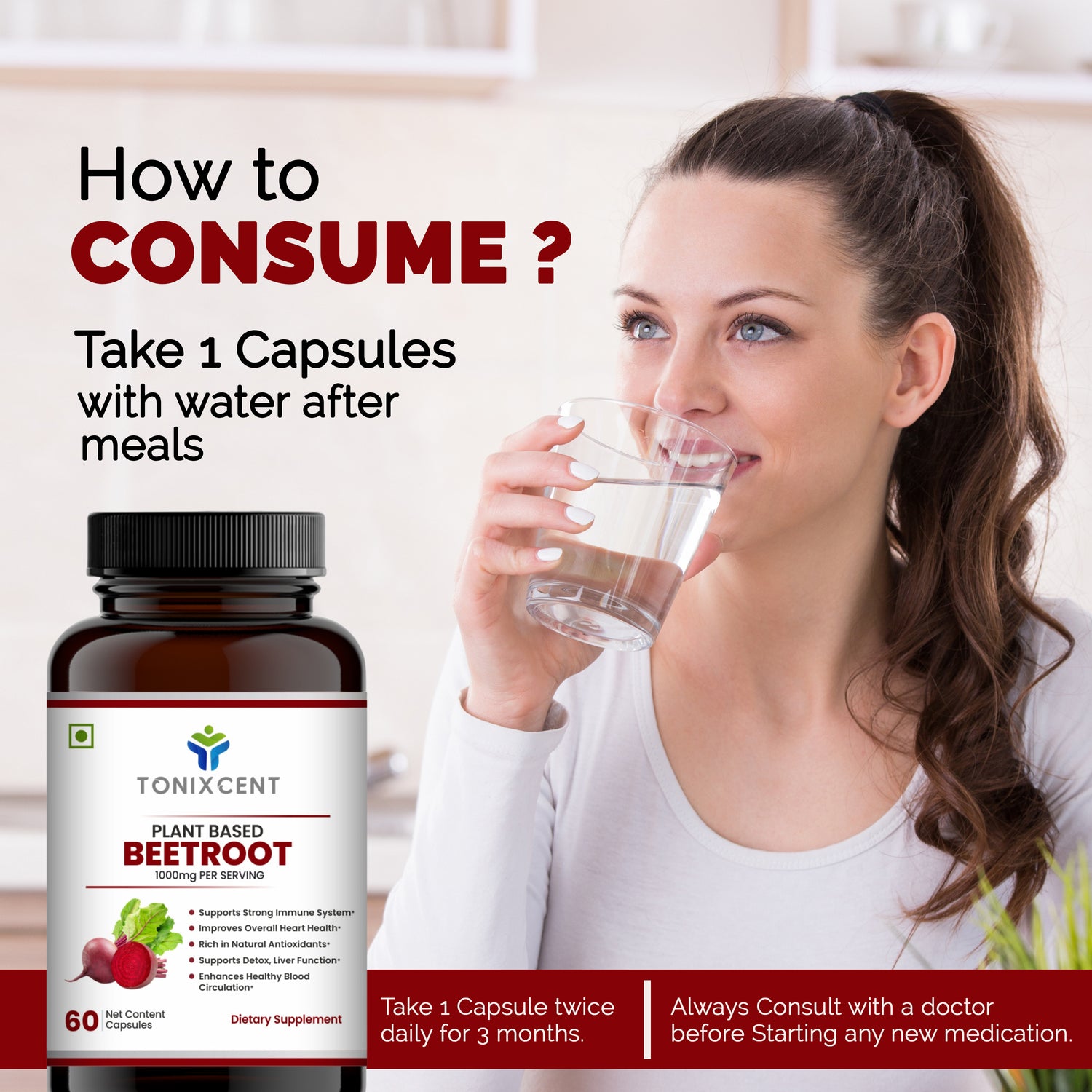 TONIXCENT Beetroot Capsules