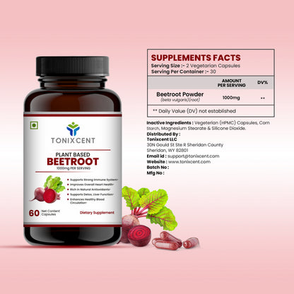 TONIXCENT Beetroot Capsules