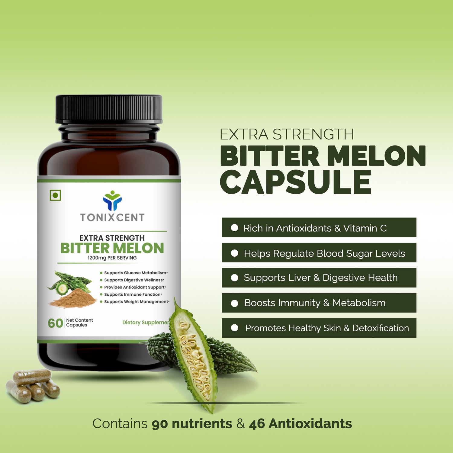 TONIXCENT Bitter Melon Capsules