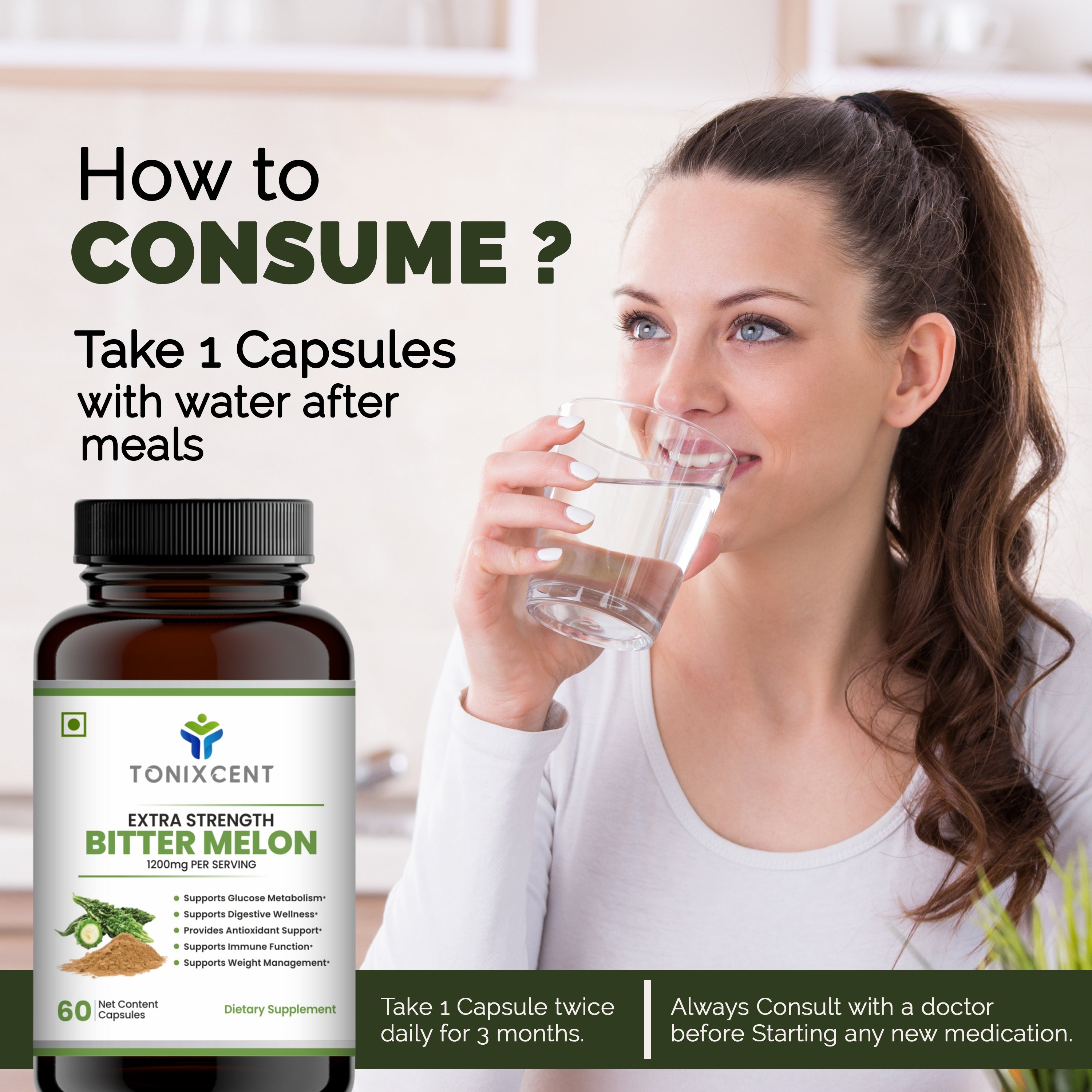 TONIXCENT Bitter Melon Capsules
