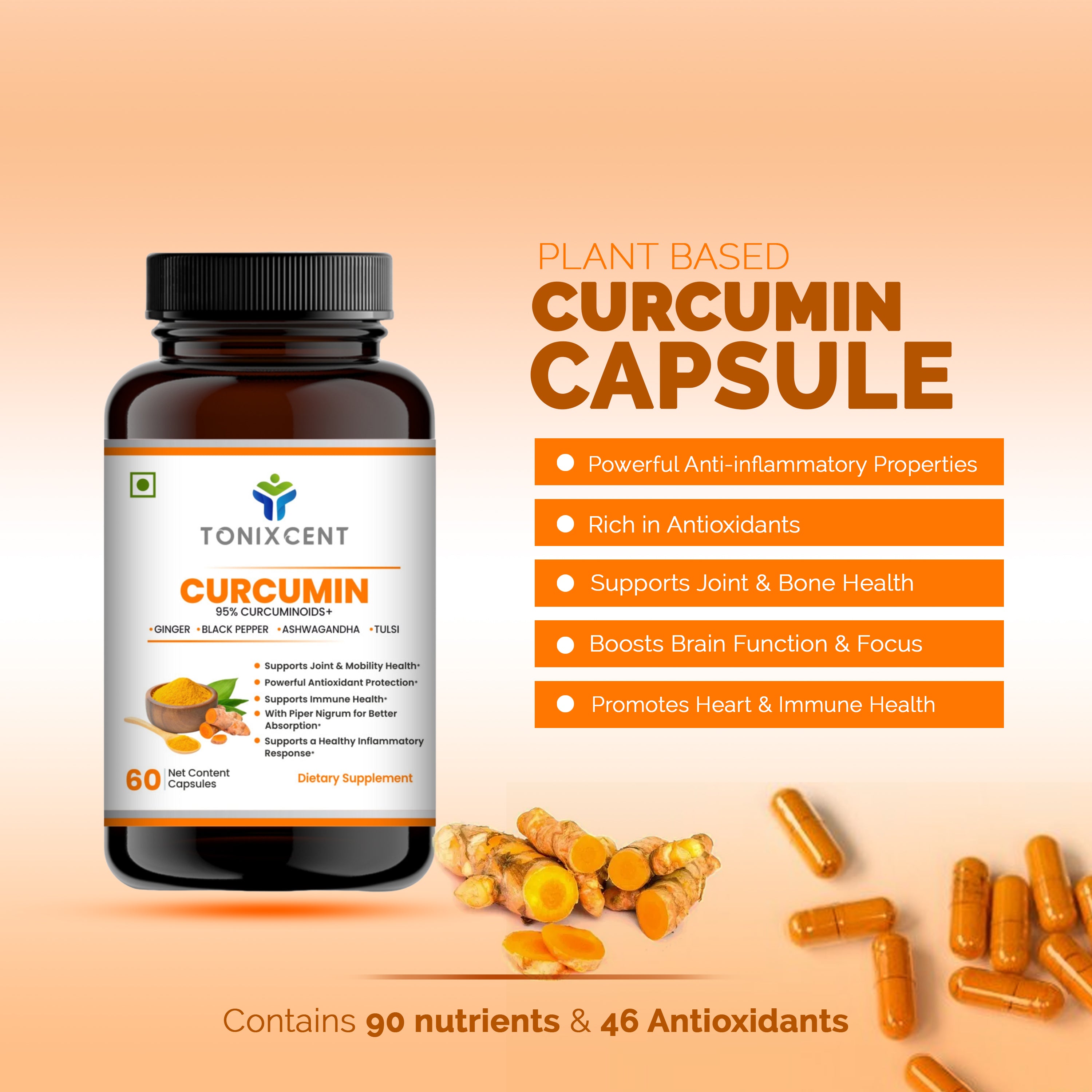 TONIXCENT Curcumin Capsules