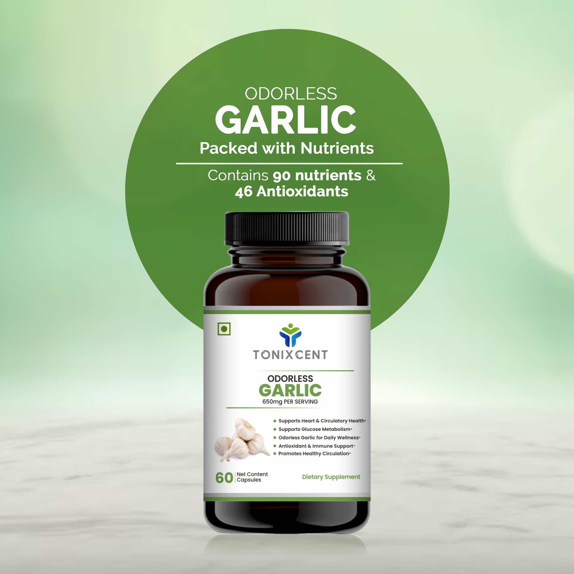 Garlic Extract Capsules for Daily Immunity & Heart Wellness