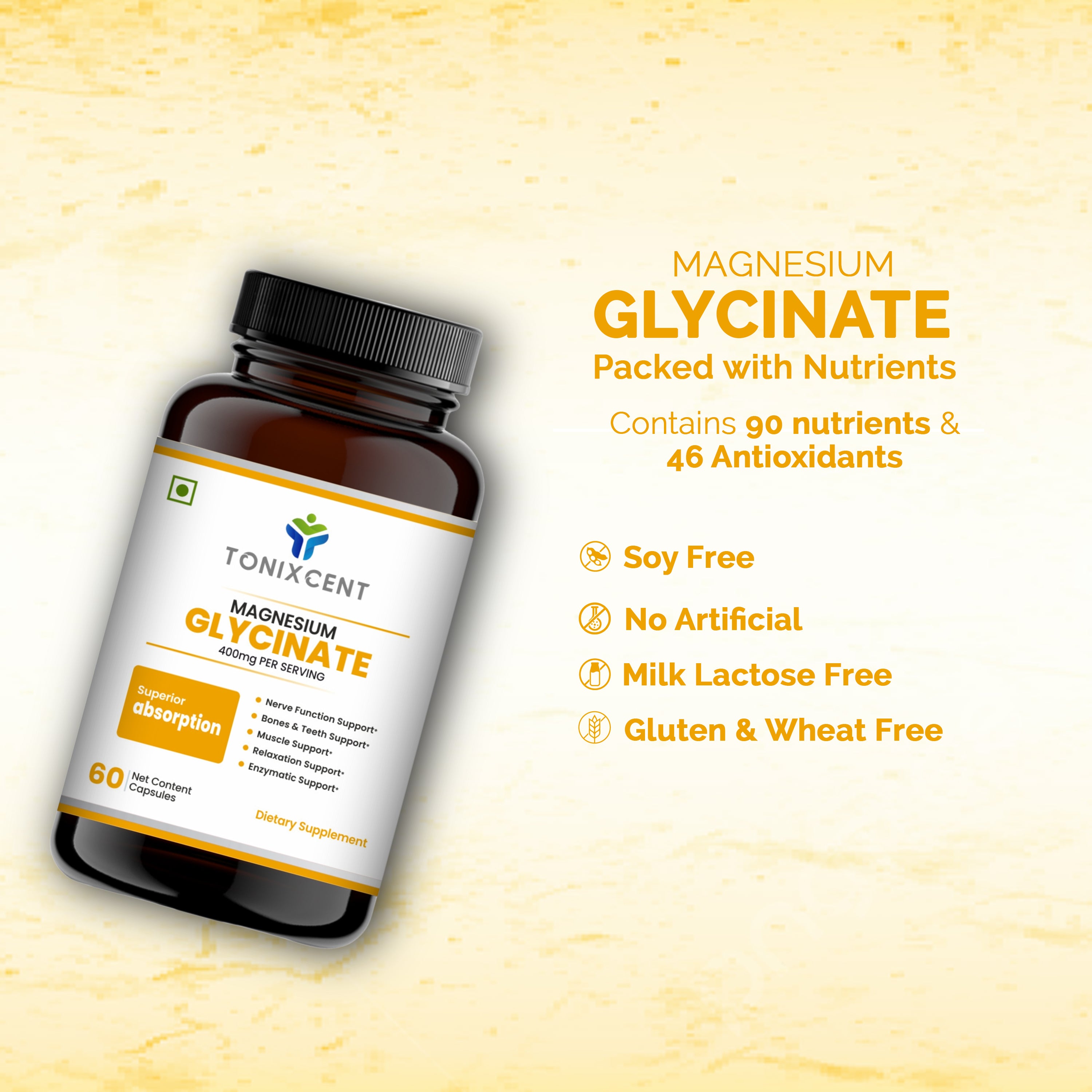 TONIXCENT Magnesium Glycinate Capsules