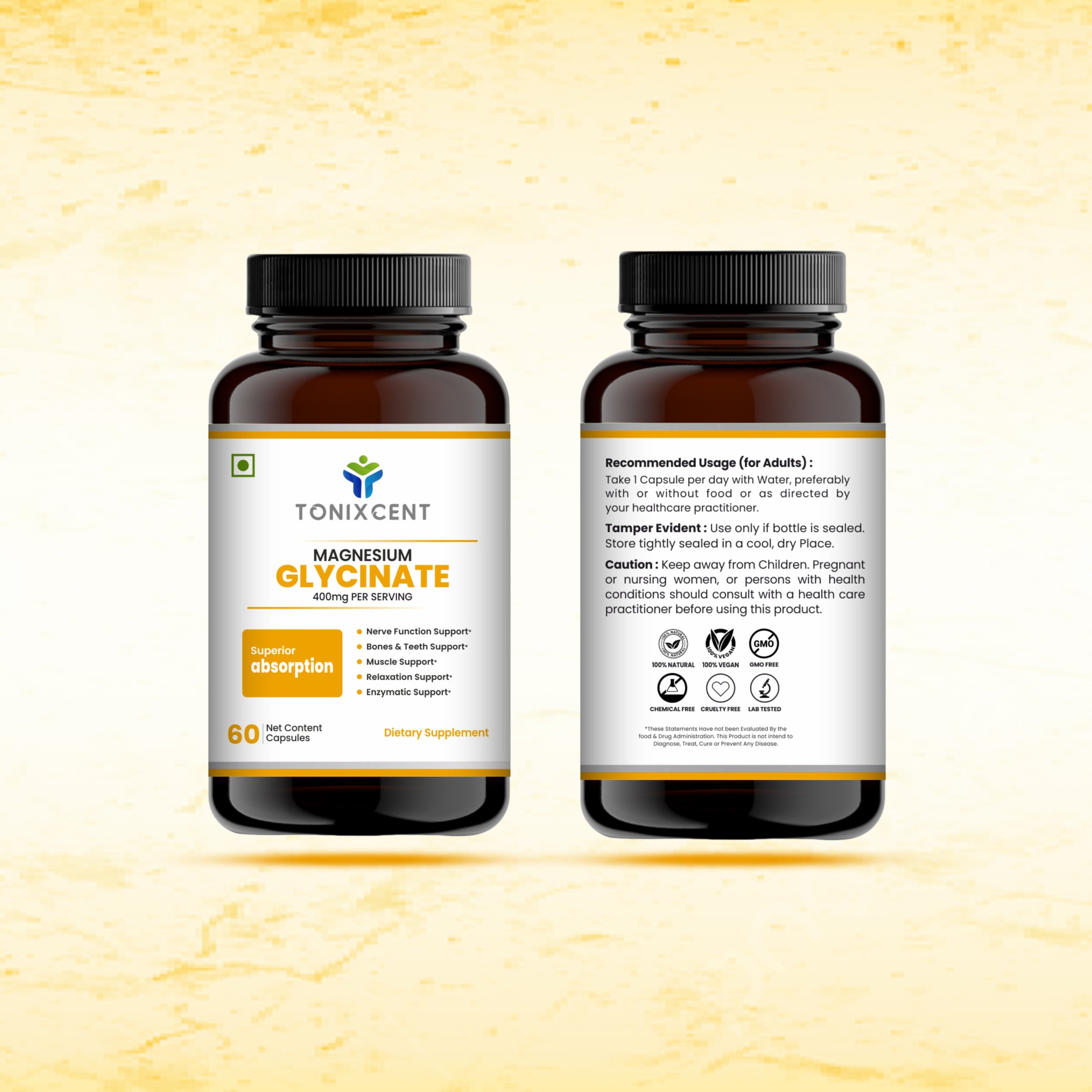 TONIXCENT Magnesium Glycinate Capsules